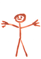 jahnna Strichmännchen Junge B, Tusche